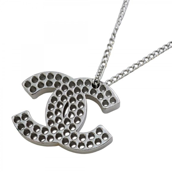 CHANEL Silver Logo Necklace - Picture 1 of 6